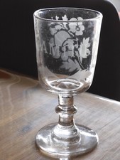 -ANCIEN VERRE Soufflé AMITIE