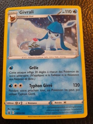 Carte pokémon holo givrali - carte,