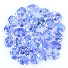 Coupe Ovale Naturel non Chauffé Violet Tanzanite Bleue 5.12ct 4x3mm 28pcs Lot