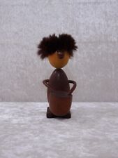 Midcentury Danois Bois Design Figurine Musicien - Vintage Um 1960 - Fait Main -