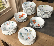 LOT 54 assiettes GUY DEGRENNE décor japonisant - Peintes à la main - Etat NEUF