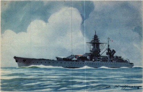 Cpa cuirassé richelieu - cuirassé,