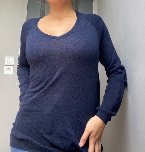 Pull fin mango col bleu - mango, v