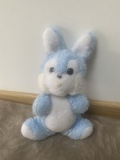 Doudou lapin bleu vintage - lapin,