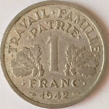 Pièce - Monnaie de France - 1 Franc - Etat Français - Bazor - 1942-1944