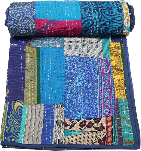 Couvre lit vintage patchwork - couvre-lit,
