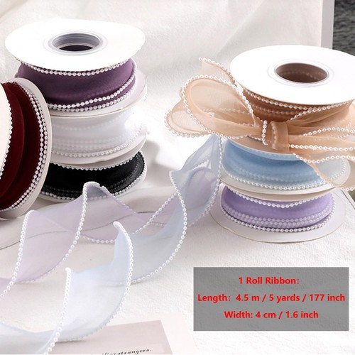 Bordure tulle avec perles - tulle,