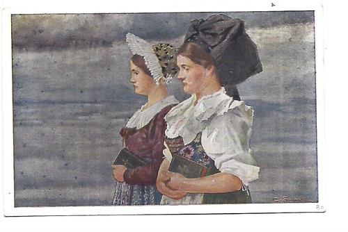 Illustration alsacienne signee - alsacienne,
