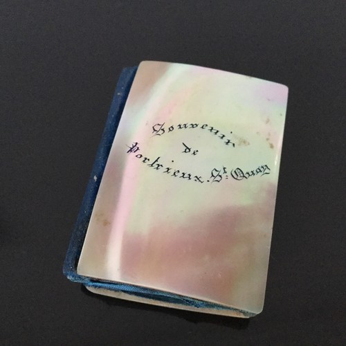Carnet porte aiguilles nacre - porte,