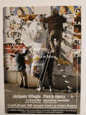 JACQUES VILLEGLE PIERRE HENRY LE GRAND MIX EXPOSITION 1999  carte postale 
