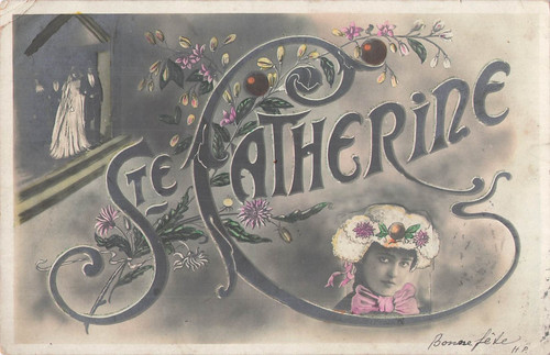 Vive ste catherine femme - cp,