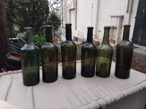 Bouteilles verre soufflé xixe - soufflé,