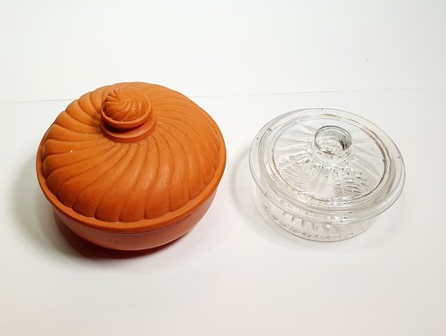 Ancien beurrier terre cuite - ancien,