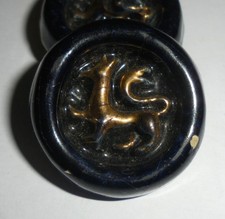 ANCIEN 2 BOUTON CÉRAMIQUE