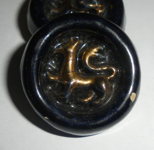Ancien bouton céramique - 2,