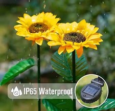 Simulé tournesols solaires extérieurs sens intelligent lumières de jardin