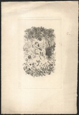 1885 Rare gravure eau-forte