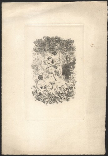 1885 rare gravure eau - 1885, eau-forte