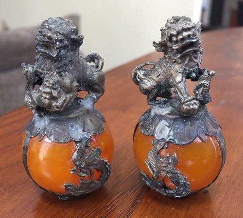 Antique chinese foo dogs - antique,