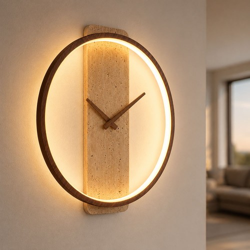 Horloge murale avec éclairage - avec,