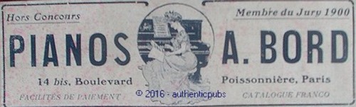 Publicite pianos bord piano - bord,