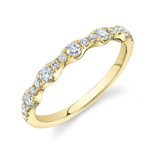 14k jaune diamant festons - 14k,