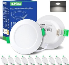 Spot LED Encastrable Extra Plat 68mm, Spot Etanche Salle de Bain IP44, 5W 400