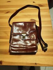 Barantani Brown Leather Messenger Bag Crossbody Shoulder Made In Italy