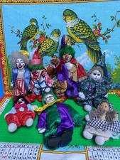 lot de 6 clown + 1 poupée /