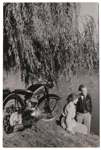 Photographie moto dkw paire - photographie,