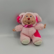 Ancienne peluche chien rose