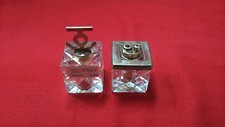BRIQUET DE MARINE ANCIEN CRISTAL ET ARGENT MASSIF - REF00000526