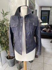 Blouson veste REDSKINS taille M cuir bleu vieilli 