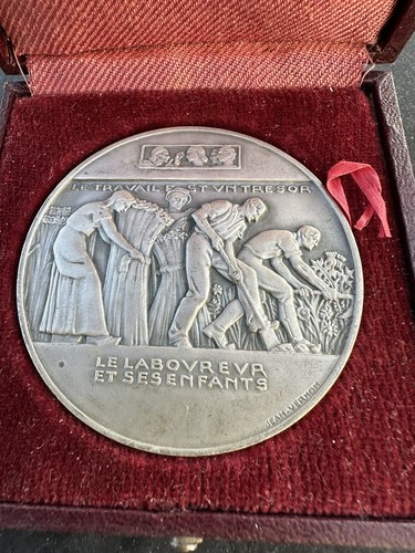 Médaille bronze argenté art - bronze,