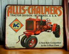 Plaque métal Tracteur Allis