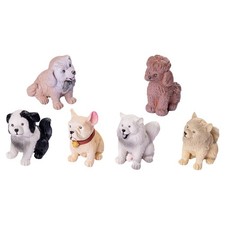  Ensemble de jeu de Figurines de chien réalistes, 6 pièces, figurines de chiot