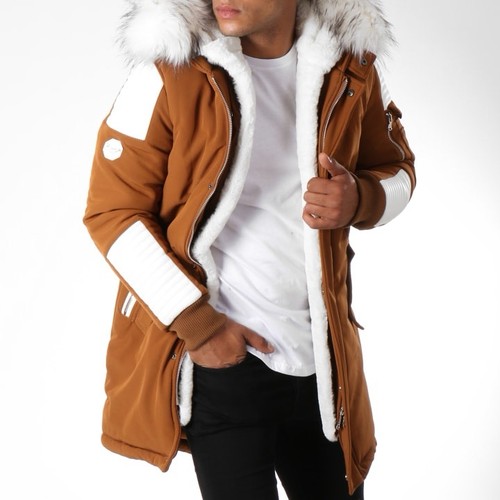 Parka manteaux homme camel - manteaux,