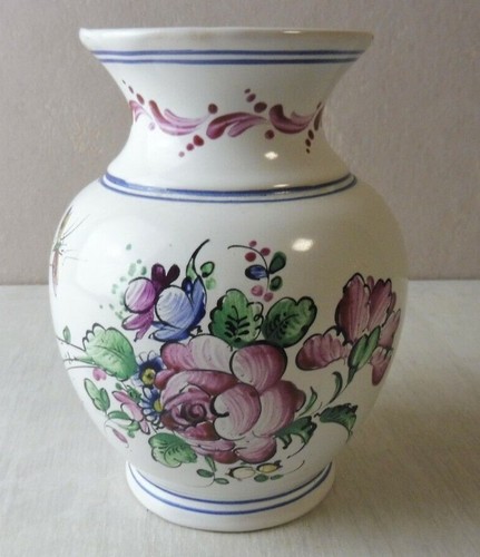 Ancien vase décor fleurs - ,, en