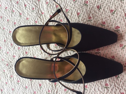 Escarpins noirs satin - en,