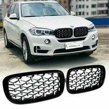 Pour BMW X5 X6 F15 F16 2014-2018 Avant Grille De Calandre Diamant Noir Chrome