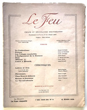 (REVUE) Le Feu.  1923  n°6