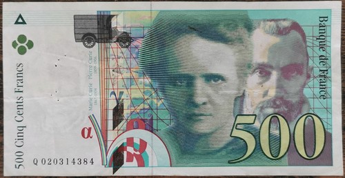 Billet 500 francs pierre et - de,