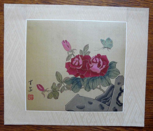 Peinture sur soie asie - peinture,