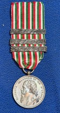 MILITARIA MEDAILLE ITALIE GUERRE INDEPENDANCE 3 BARRETTES 1848 1849 1959 CASSINA