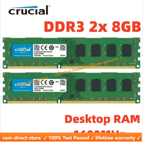 Crucial ddr3 1600mhz 16gb - ddr3,