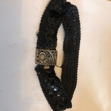 ancien collier ras du cou 1925 boucle argent