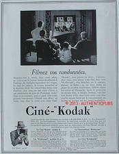 PUBLICITE CINE KODAK CAMERA