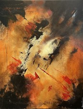 tableau abstrait acrylique sur