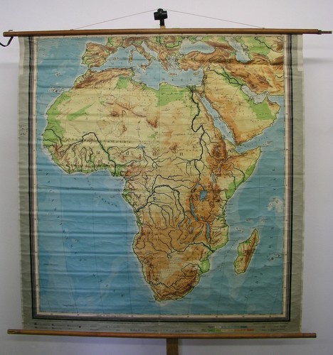 Carte murale afrique 1948 - carte,