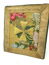 Bourse de Corporale Religieux Fil d'Or Broderie linge Sacred Art 